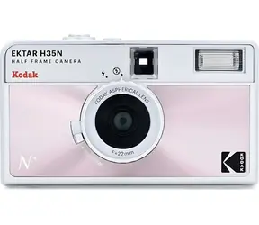 Kodak EKTAR H35N růžová / Fotoaparát na film / poloviční snímek / 35mm film / blesk