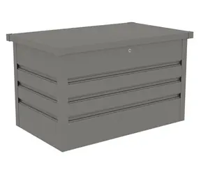G21 Denver metalická šedá / Zahradní box / Plechový / Objem 280 l
