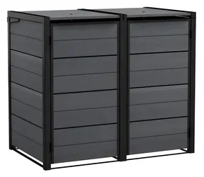 Keter Hide Away šedá / Zahradní box na popelnice / 2× 240 l