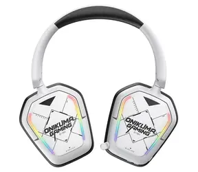 ONIKUMA BT883 bílá / Herní sluchátka / 2,4G / Bluetooth 5.4 / USB-C / RGB