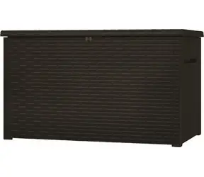 Keter Java 870L hnědý / Zahradní box / Ratanový vzhled / Objem 870 l