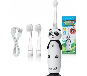 Brush-baby WildOnes Panda bílá / Elektrický zubní kartáček / pro děti