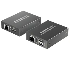 XtendLan HDMI extender 40 m / Vysílač a přijímač / 4K/2K/1080p po CAT6 / PoC / Přenos IR a USB (KVM)