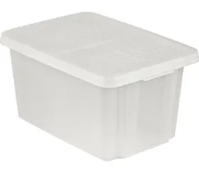Curver Essentials úložný box s víkem bílá / Úložný box / 45 l / 57 x 40 x 30 cm