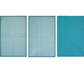 Atmosphera Kuchyňské utěrky s potiskem modrá / Kuchyňská utěrka / 3 ks / 45 × 70 cm