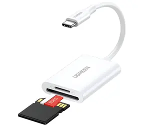 UGREEN CM265 Čtečka paměťových karet bílá / USB-C / 2v1