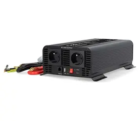 Nedis měnič napětí 12V/230V 1000W / Měnič napětí / čistá sinusoida / 2000W špička / USB-A/USB-C / 2x zásuvka typu E