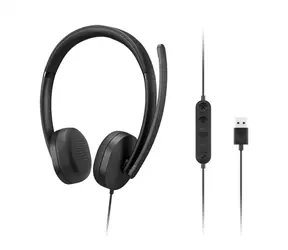 Lenovo USB-A Wired Stereo Headset Gen 2 černá / Sluchátka s mikrofonem / USB-A / stereofonní