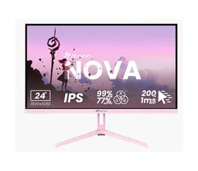 23,8" Arozzi Nova 24T1K200 růžová / Monitor / IPS / Full HD / 200Hz / 1ms / HDMI/DP