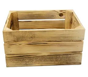Calter Dřevěná bedýnka opalovaná / Bedýnka / 40 x 30 x 21 cm / dřevo