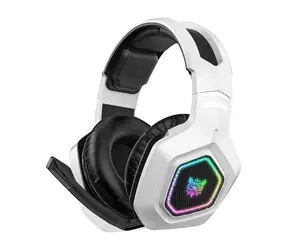 ONIKUMA B100 bílá / Herní sluchátka / mikrofon / BT 5.3 / 2,4 GHz / RGB