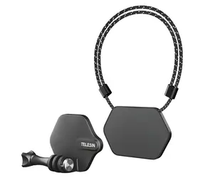 Telesin TE-MMK-002 Magnetický krční držák pro akční kamery / Sada držáků / 180° otočení / Rychloupínání