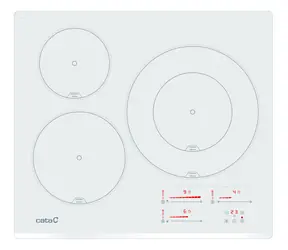 Cata INSB 6030 WH bílá / Indukční varná deska / 59 cm / 3 zóny / Dotykové ovládání