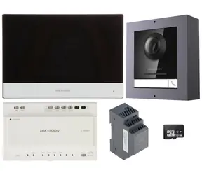 Hikvision DS-KIS702Y / Sada videotelefonu / 2-drát / 7" monitor / dveřní stanice / zdroj