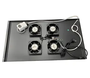 XtendLan Ventilace pro rozvaděč ECO 1000mm černá / Ventilace rozvaděče / 4x ventilátor / termostat
