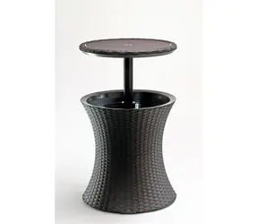 Keter Cool Bar Rattan whiskey hnědý / Zahradní stůl / Plastový