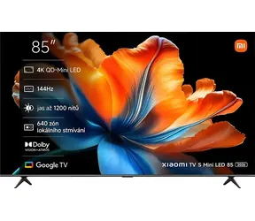 85" Xiaomi TV S Mini LED 85 2026 tmavě šedá / Televize / 4K UHD / Mini LED / 144Hz / HDR10+ / Dolby Atmos