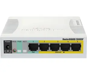 MikroTik RB260GSP (CSS106-1G-4P-1S) / Switch / 5x Gigabit LAN / 1x SFP / PoE-out / SwOS