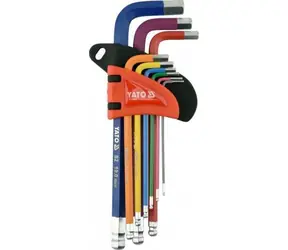 YATO YT-05632 / Sada klíčů imbus trubkových / 9 ks / 1,5-10 mm