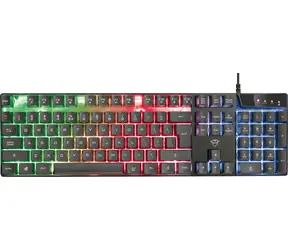 Trust GXT 835 Azor černá / Herní klávesnice / Podsvícená / ES layout / USB-A