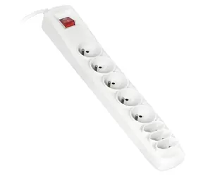 Activejet APN-8G/5M-GR šedá / Prodlužovací kabel / 8x zásuvka / 5 m / 230V / vypínač