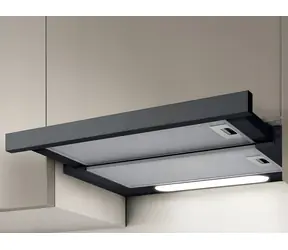 Elica Elite 14 LUX 60 BL černá / Polovestavná výsuvná digestoř / 60 cm / 368 m3/h / 3 rychlosti / tř. D