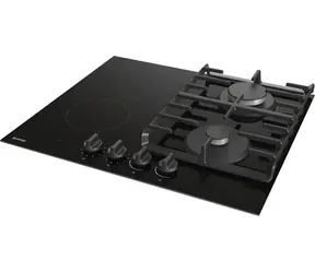 Gorenje GCE691BSC černá / Varná deska / Kombinovaná plyn+elektro / 60 cm / 4 plotýnky / otočné ovládání