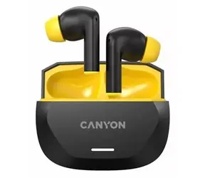 CANYON Hexagon 7 černo-žlutá / Bezdrátová sluchátka do uší / ANC / Bluetooth 5.4 / výdrž 27h