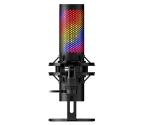 HyperX QuadCast 2 S černá / Stolní mikrofon / USB-C / RGB podsvícení / dotykové ztlumení / 3 m kabel