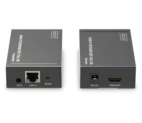 Digitus HDMI IP extender set černá / Full HD / KVM / do 120 m / CAT6