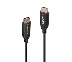 Lindy 38512 černá / HDMI kabel / 20 m / HDMI 2.1 / 8K 60Hz / optický hybrid / eARC