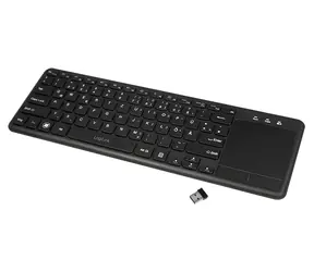 LogiLink Bezdrátová klávesnice s touchpadem černá / Bezdrátová klávesnice / 2,4 GHz / USB nano přijímač