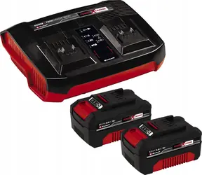Einhell PXC Twincharger Kit 4512112 / Sada nabíječka + akumulátory / 18V / 2x 4.0 Ah / Li-Ion