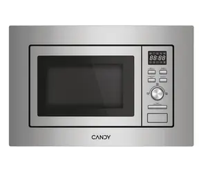 Candy CA20FMW7NG nerez / Vestavná mikrovlnná trouba / gril / 20 l / 800 W / displej