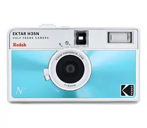 Kodak EKTAR H35 modrá + Ultramax / Fotoaparát na film / 35mm film / blesk