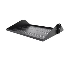StarTech Rack police ventilovaná 2U černá / Police / Hloubka 35,6 cm / Nosnost 91 kg / Šířka 483 mm