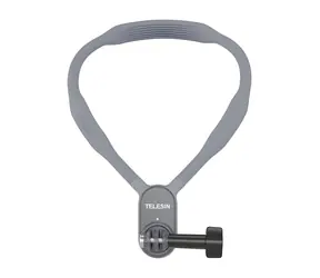 Telesin TE-HNB-002 šedý / Popruh na krk / pro sportovní kamery a telefony / magnetický držák