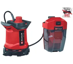 Einhell GE-DP 18/25 LL Li-Solo červeno-černá / Aku ponorné a tlakové čerpadlo na špinavou vodu / 7.000 l-h / 0,5 bar