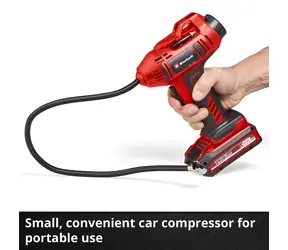 Einhell CE-CC 18 Li-Solo červená/černá / Aku kompresor / 18V / 11 bar / 12 l/min / Bez aku