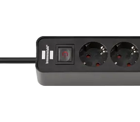Brennenstuhl Ecolor prodlužovačka 4 zásuvky černá / Prodlužovací kabel / 2x USB-C / 1,5 m / bezpečnostní vypínač