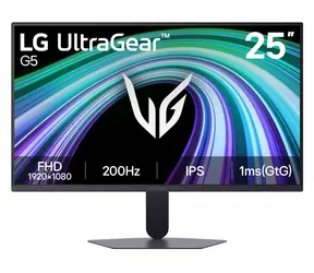 25" LG UltraGear 25G523B-B černá / Monitor / IPS / FHD / 200 Hz / 1 ms / HDMI & DP