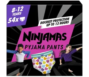 PAMPERS Plenkové kalhotky Ninjamas Girl XXXL / 54 ks