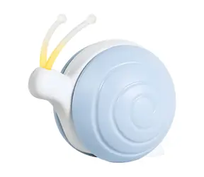 Cheerble Wicked Snail modrá / Interaktivní hračka pro kočky / 2 rychlostní režimy / LED / výdrž 2 h