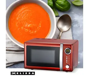 Melissa Mikrovlnná trouba Retro červená chili / Mikrovlnná trouba / 700 W / 20 l / 5 úrovní výkonu