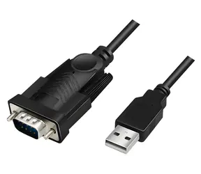 LogiLink USB-A na RS-232 černý / Adaptér / DB-9 / 1,5 m / Windows 11
