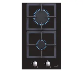 Cata SCI 3002 BK černá / Plynová varná deska / 2 zóny / 30 cm / mechanické ovládání / černé sklo