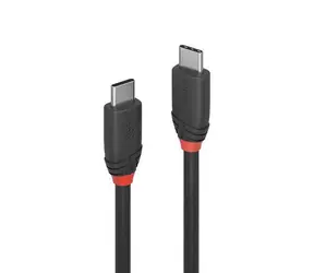 Lindy Black Line černá / USB kabel / USB-C - USB-C / 1,5 m / 20 Gbit/s / PD 60W