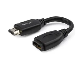 StarTech HDMI Port Saver černá / HDMI kabel / 4K 60Hz / Gripping konektory / 15,2 cm