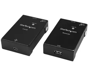 StarTech USB 2.0 extender kit / USB extender / přes Ethernet (RJ45) / vysílač a přijímač / kovové tělo