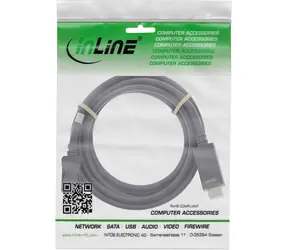 InLine černá / Adaptérový kabel / DisplayPort (M) - HDMI (M) / 4K 60Hz / 3 m
